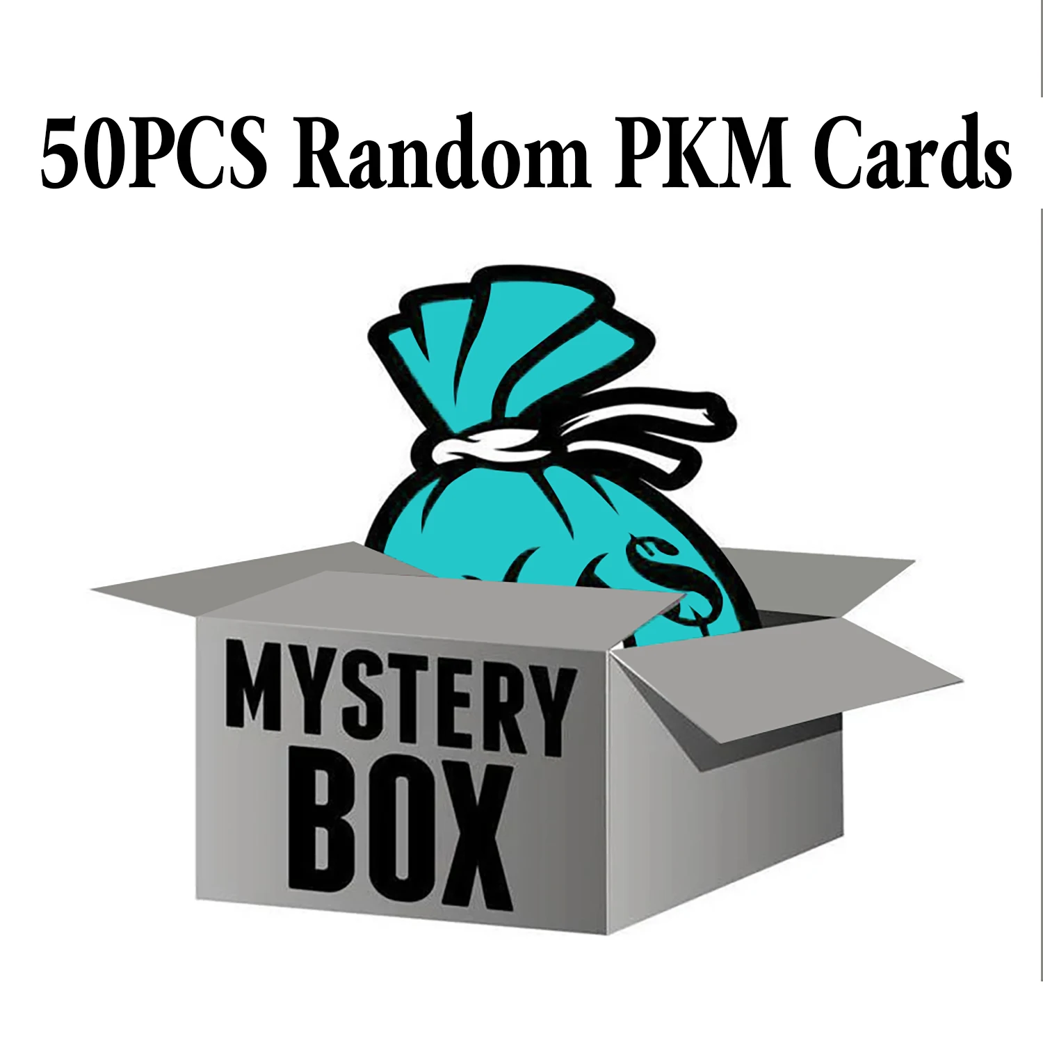 

PTCG Mystery Box 50PCS/SET English Collection Cards Flash Anime Card Regular PKM Cards Classic Game Trading Game Cards Gift Toy