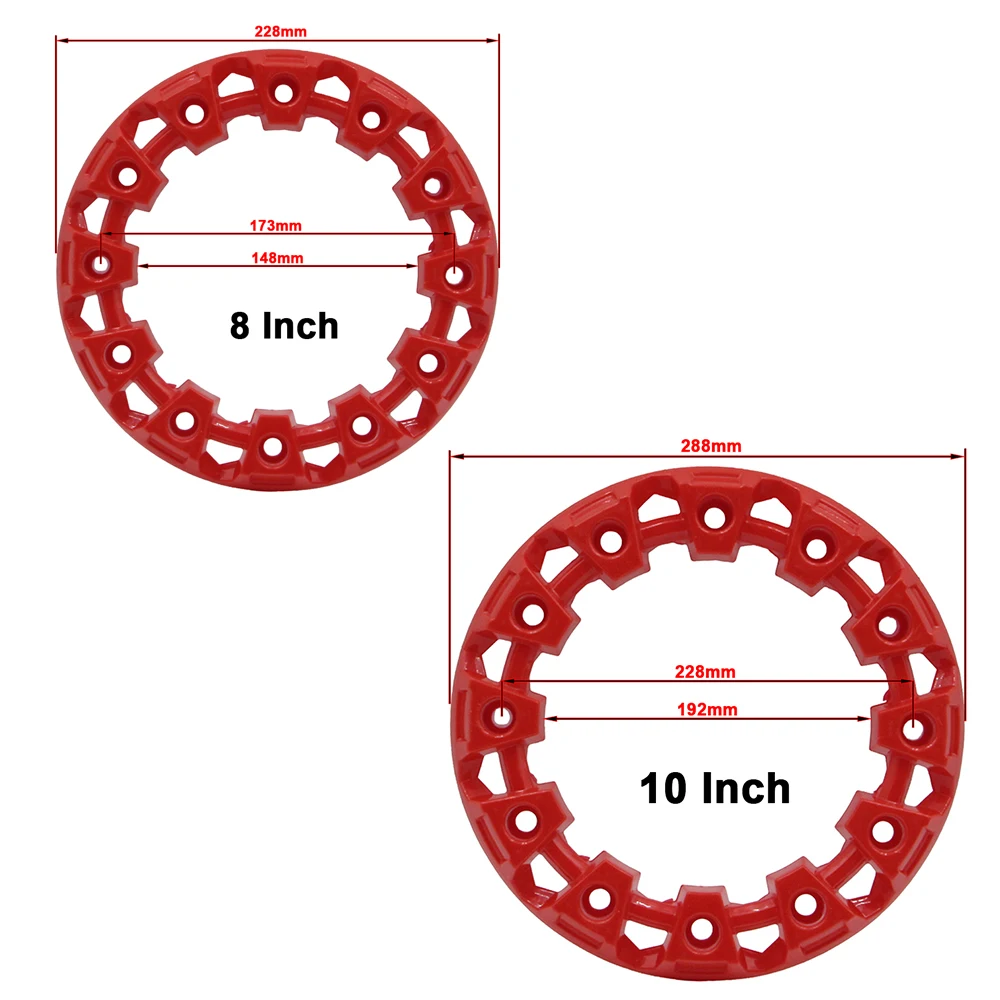 8 inch/10 inch plastic wheel rim protection decoration, universal ATV dune bike off-road wheel hub decoration accessories