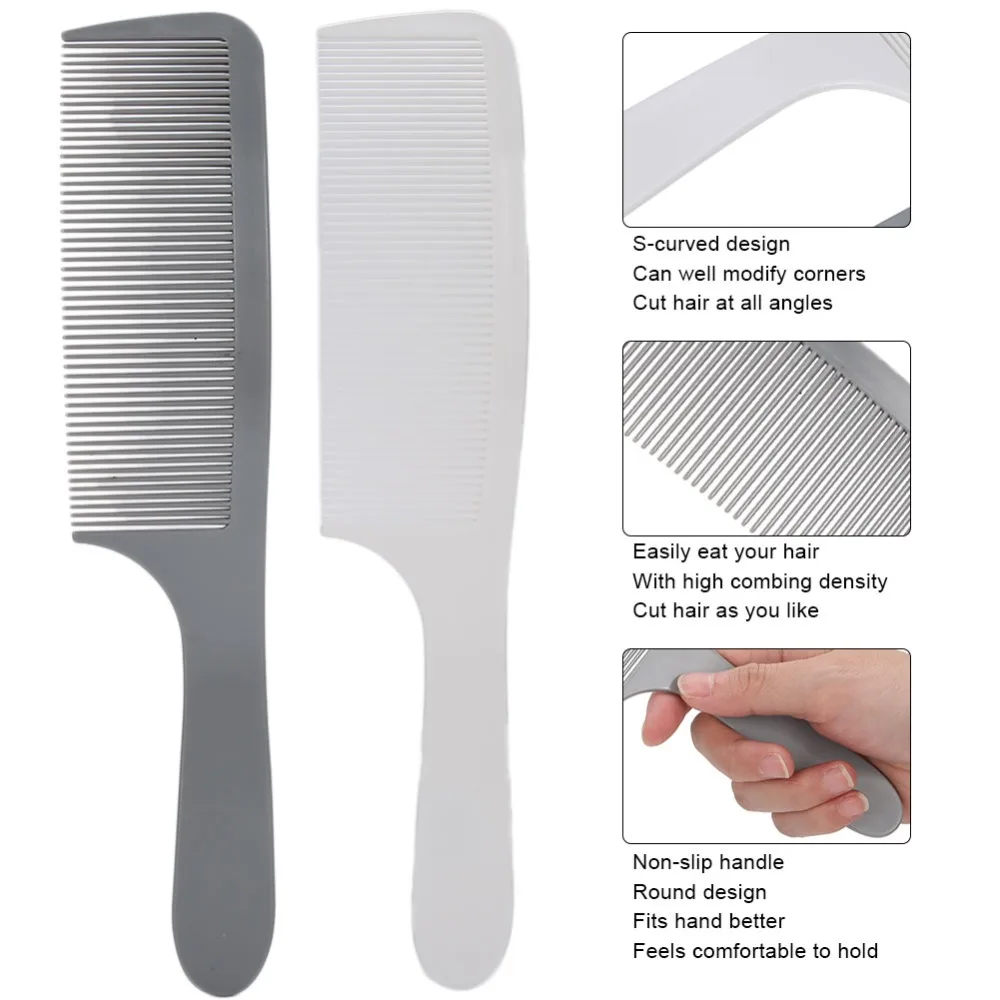 4PCS Versatile Curved Design Barber Clipper Combs Ergonomic Handle Multi-Color Set Flat Top Comb Hairdressing Comb Home Use