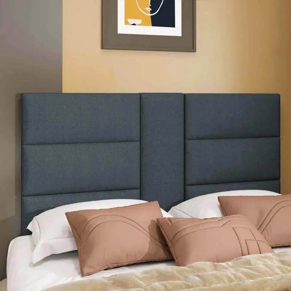 Linen 3D Wall Stickers Headboard Bed Soft Bag Kindergarten Anti-collision Soft Bag Surround Anti-collisionCabecero Cama