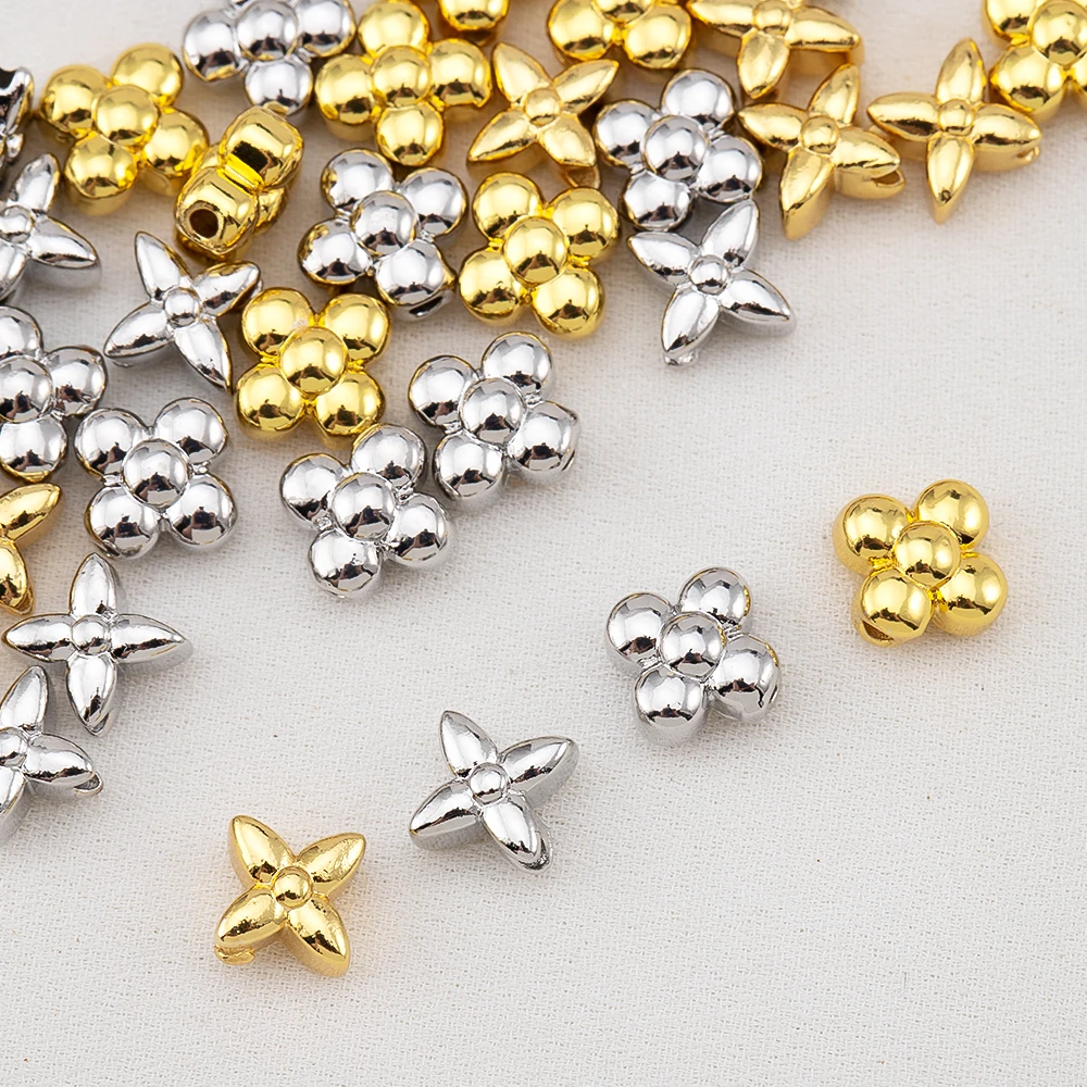 10 ชิ้น/ล็อต ลูกปัดโลหะทองแดงร - Flower Supply บทวิจารณ์และราคา