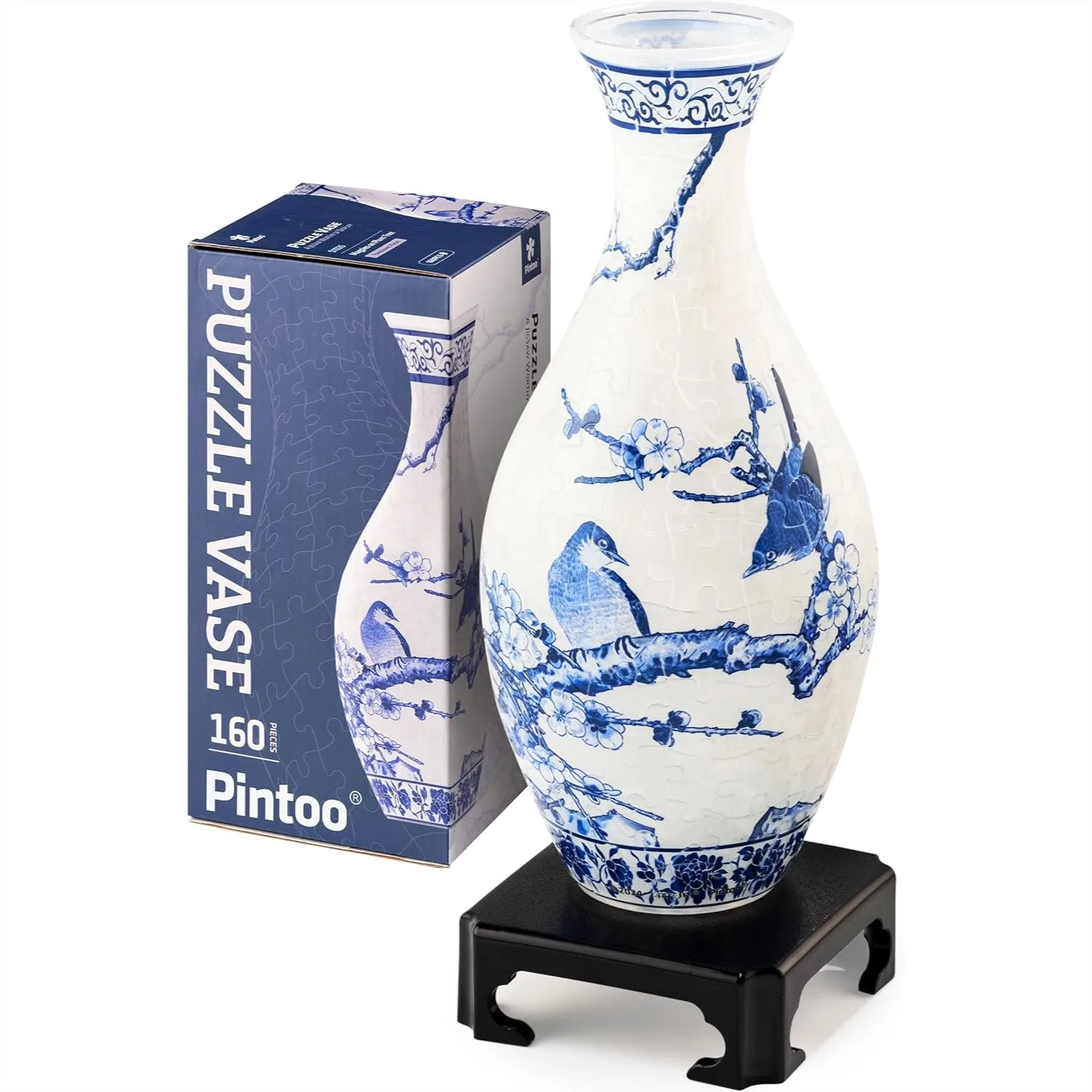 

3D Puzzle Vase Unique Flower Vase 160 Curved Plastic Pieces, Detachable Water Cup, Housewarming Gift for Mom
