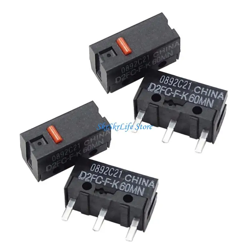 E65E 4PCS Maus Micro-Switch Original D2FC-F-K Red Dot 60m Klicks MicroSwitch