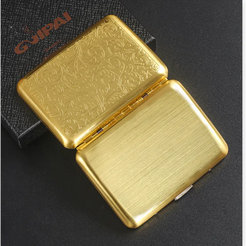 Unique Metal Mirror Cigarette Case Gold Retro Portable Pocket Cigaret Pack Cigarette Boxes Man Smoker Gift