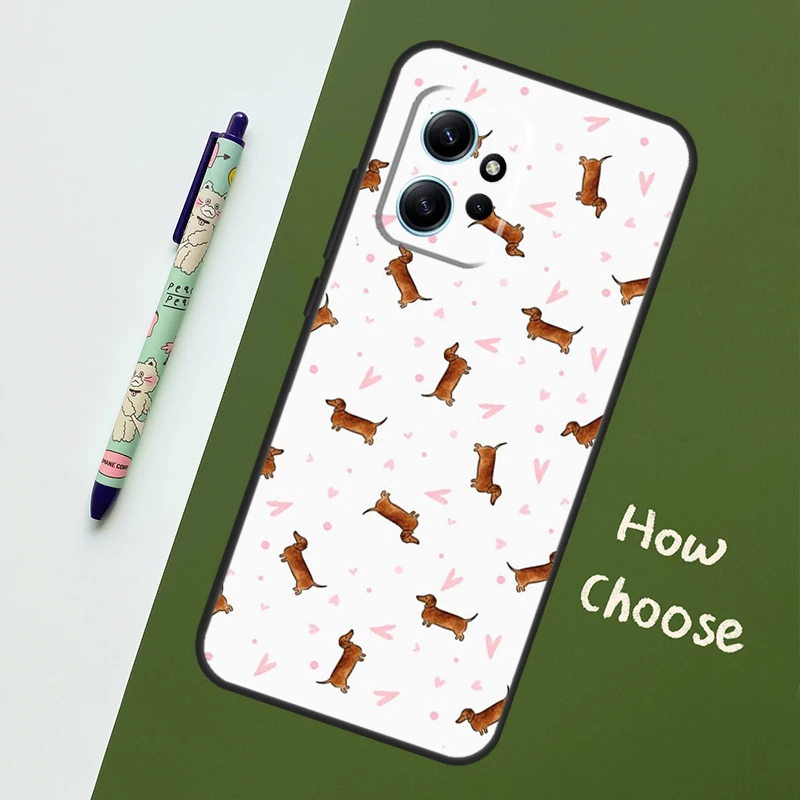 لطيف الكلب الألماني الساخن الحال بالنسبة ل Xiaomi Redmi ملاحظة 14 برو 9 10 11 12 13 11S غطاء ل Redmi 15 15C 14C 12C 10C 13C