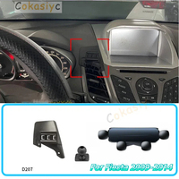 Car Phone Holder For Ford Fiesta 2009-2014 Gravity Stand Mount Support Horizontal GPS Mobile Bracket Accessories With Base