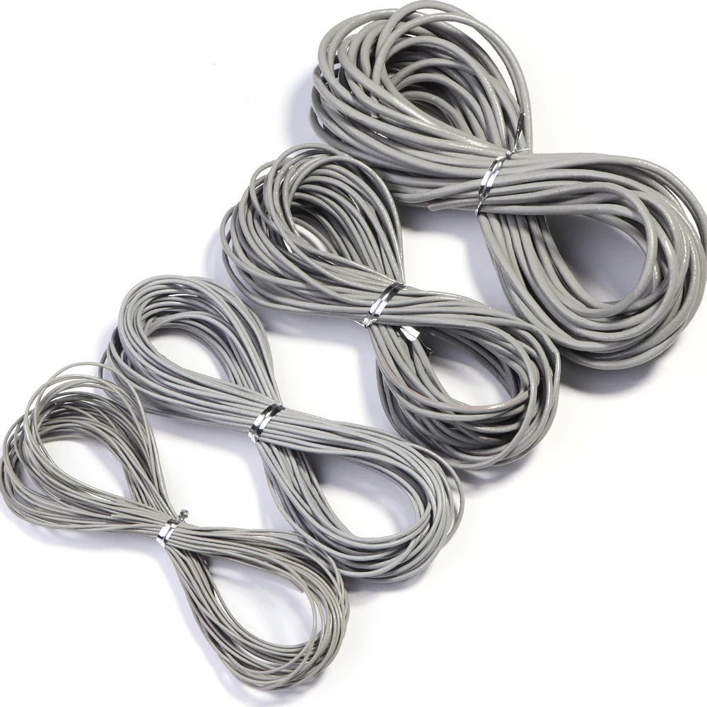 10 Meter 100 % echtes Lederband, Durchmesser 1/1,5/2/3 mm, buntes rundes Lederseil für Armband, Halskette, DIY-Schmuckherstellung – Detail 17