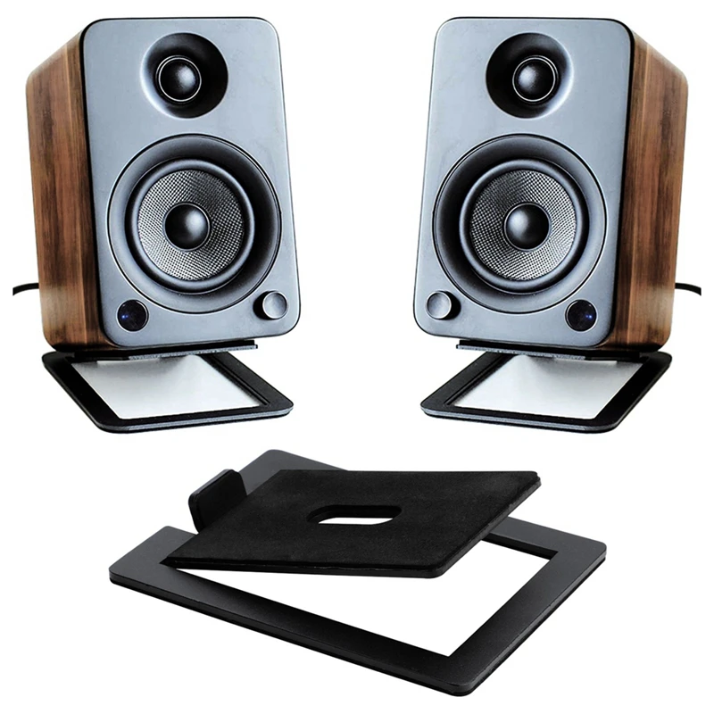 Speaker Support Base is Made for Tabletop Speaker Bottom Stand with Shock Absorption and Enhanced Sound Quality Black