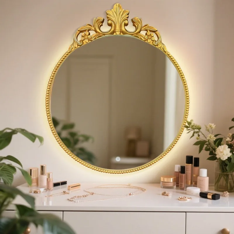 Circle Modern Mirror Living Room Items Vanity Bedroom Hanging Luxury Big Bathroom Men Mirror Girls Espelhos Home Decorations