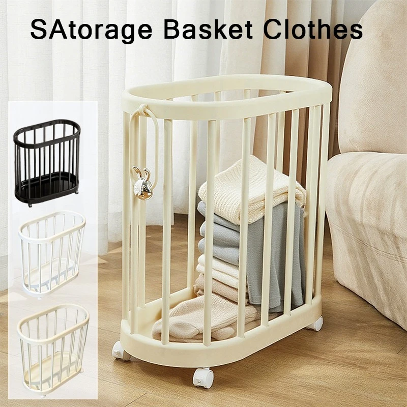 

2026 New /with 360° Rotating Wheels Minimalist Open Storage Box Removable Dirty Clothes Basket Wheeled,Multi-Purpose for Clothes