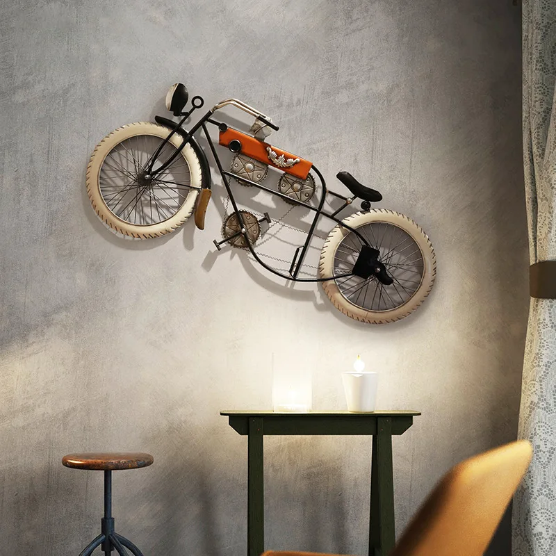 Wall Creative Iron Art Children's Room Bicycle Pendant Bar Scene Layout