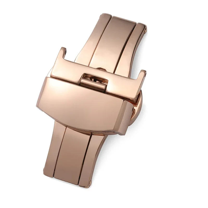 الفولاذ المقاوم للصدأ فراشة مشبك مصقول زر حزام (استيك) ساعة مشبك 10 12 14 16 18 مللي متر 20 مللي متر 22 مللي متر 24 مللي متر حزام ساعة المشبك اكسسوارات