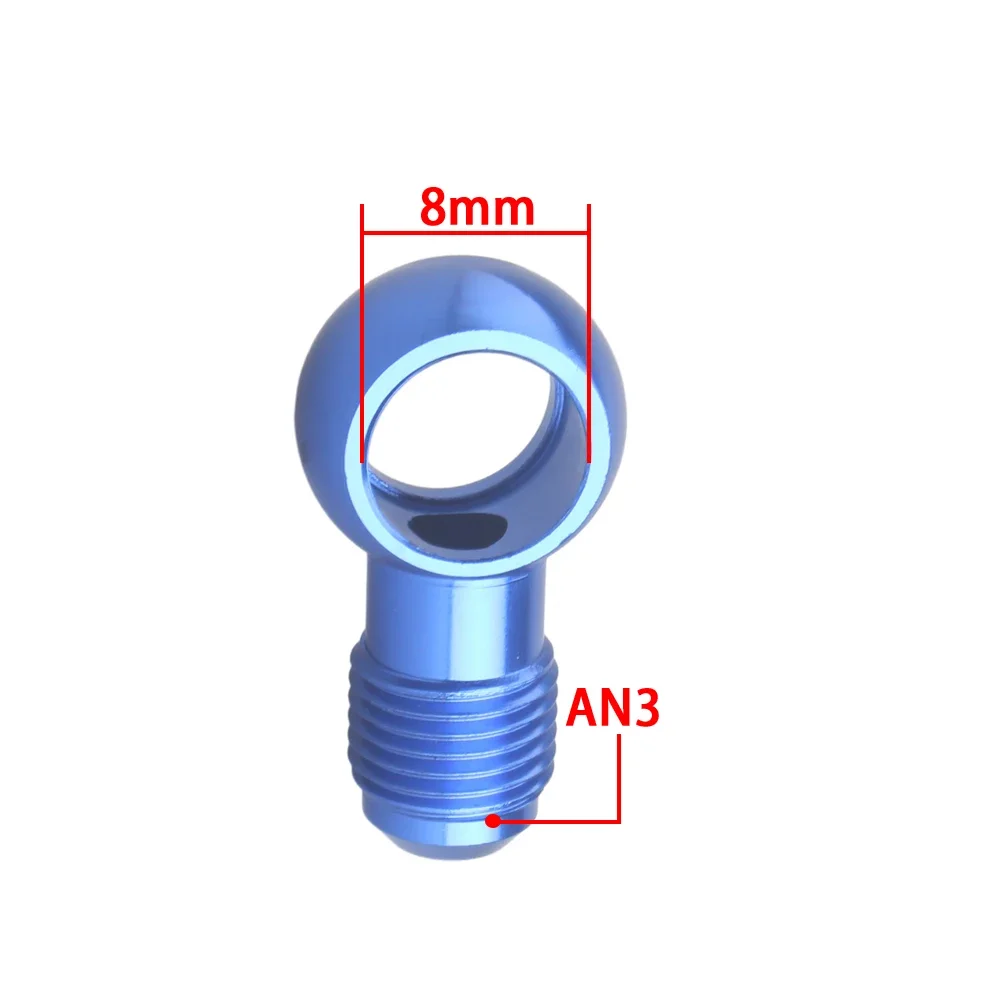 YOMI อลูมิเนียมสีฟ้า Banjo อะแดปเตอร์ Bolt AN3 AN4 AN6 AN8 AN10 ถึง 12 มม.14 มม.16 มม.เบรค FITTING