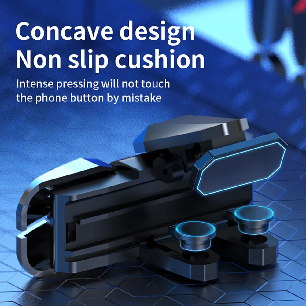 2pcs Mechanical 6 Finger Phone Trigger Gaming Sensitive Aim Shooting Triggers Game Controller Key Button Game Accessories