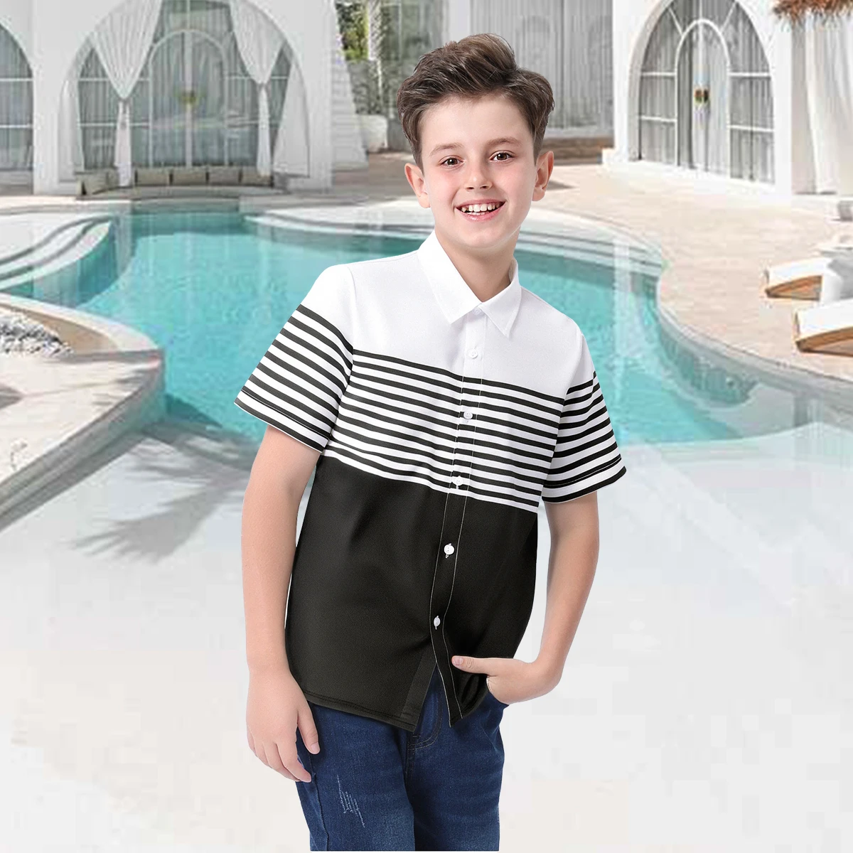 

Shirt for Boys Teenager Summer Beach Top Kids Birthday Party Gift Tee Child Print Fashion Novelty Daily Holiday Clothes