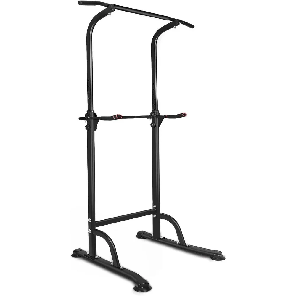 Sport Power Tower Workout Dip Station Pull Up Bar Height Adjustable Multi-Function Dip Stand Strength Training Fitness Equipment