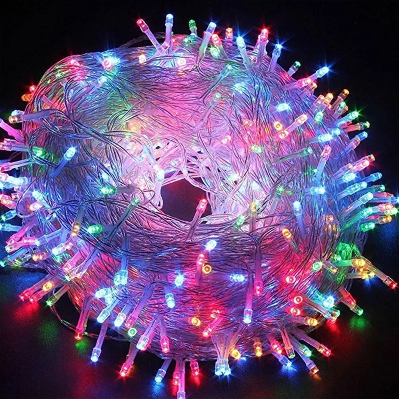 Imagem -02 - Outdoor Impermeável Led String Lights Fairy Light Guirlanda Natal Festa de Casamento Feriado Decoração de Jardinagem 110 v 220 v 10m 100led