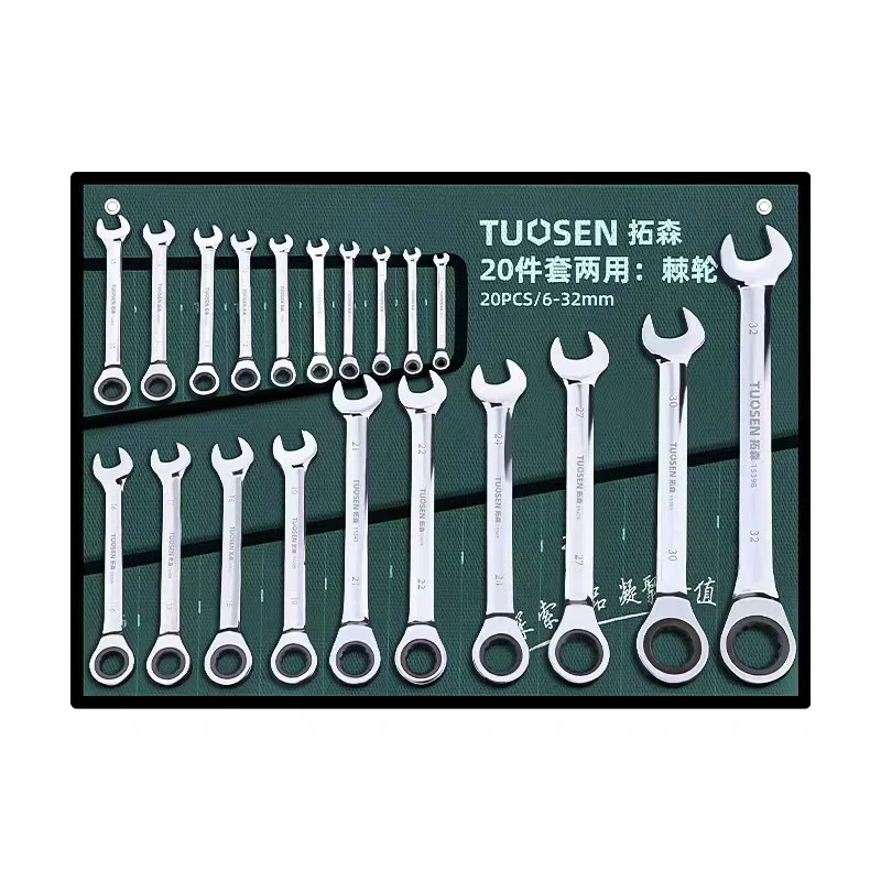 Imagem -05 - Combinação Ratchet Spanner Tool Grupo Ratchet Wrench Torque Dual Heads Combinação 632 mm