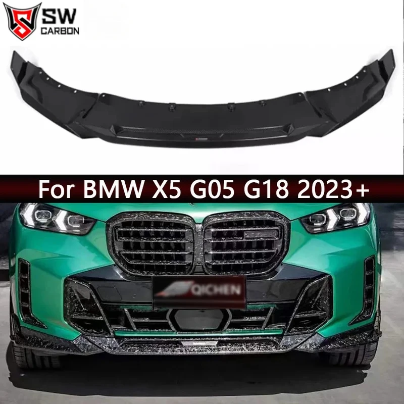 

Сухой карбоновый передний спойлер для BMW X5 G05 G18 2023, диффузор бампера, передний спойлер, аксессуары для тюнинга, комплект кузова