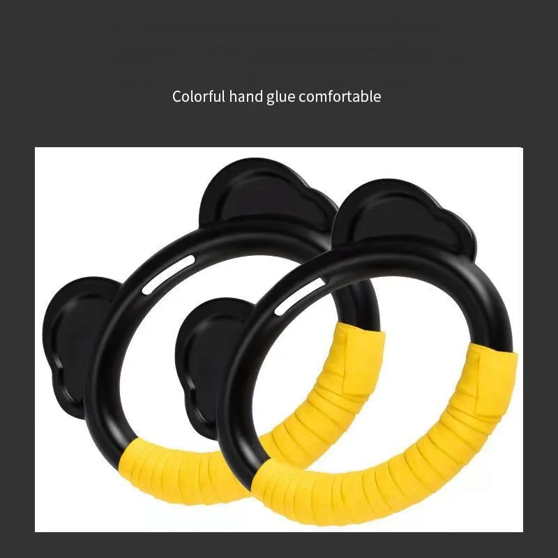 Gym Ring Buckles Indoor Pull-up Sensory Training Fitness Gymnastics Rings Exercise Equipment Home Kids With Adjustable Straps