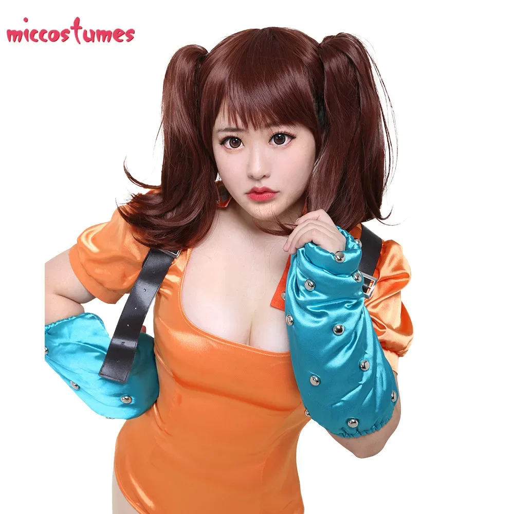 

Miccostumes Women's Anime Cosplay Costume with Armguards and Bag for Halloween Party Dress Clothing Women Costume