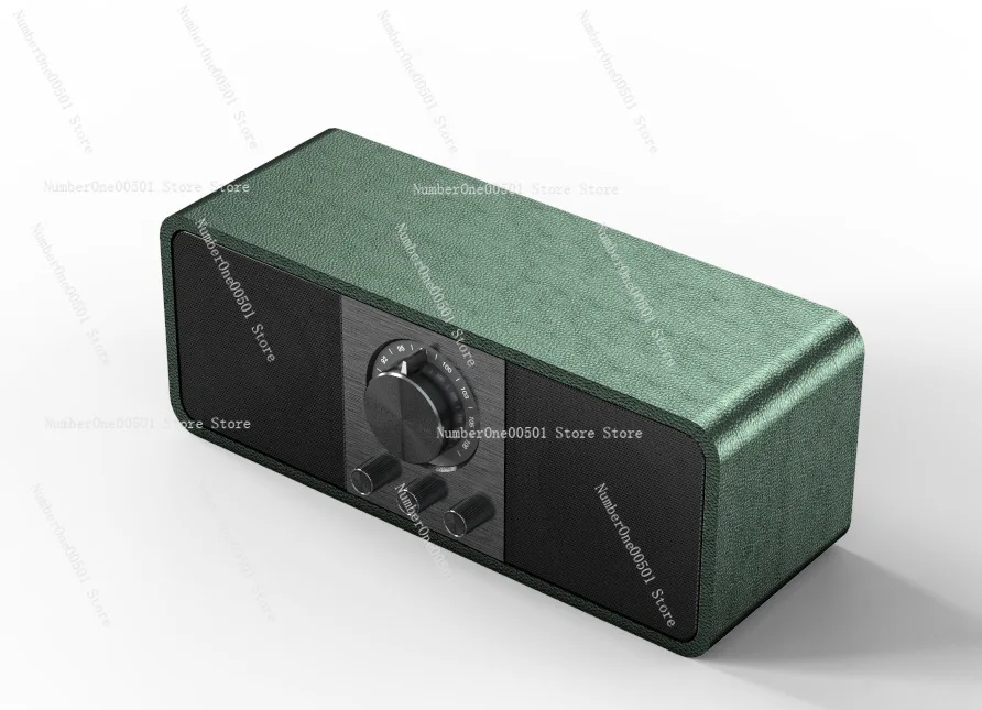 

2024 New Vintage Bluetooth Speaker FM Radio Wooden Bass Sound System High-End