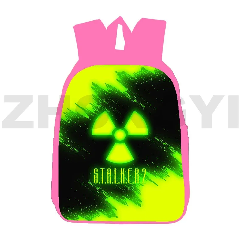 Pink S.T.A.L.K.E.R. 2 Backpack Teenagers 3D Anime Stalker 2 Heart of Gun Bag Schoolbag Cartoon 12/16 Inch Bookbag Children