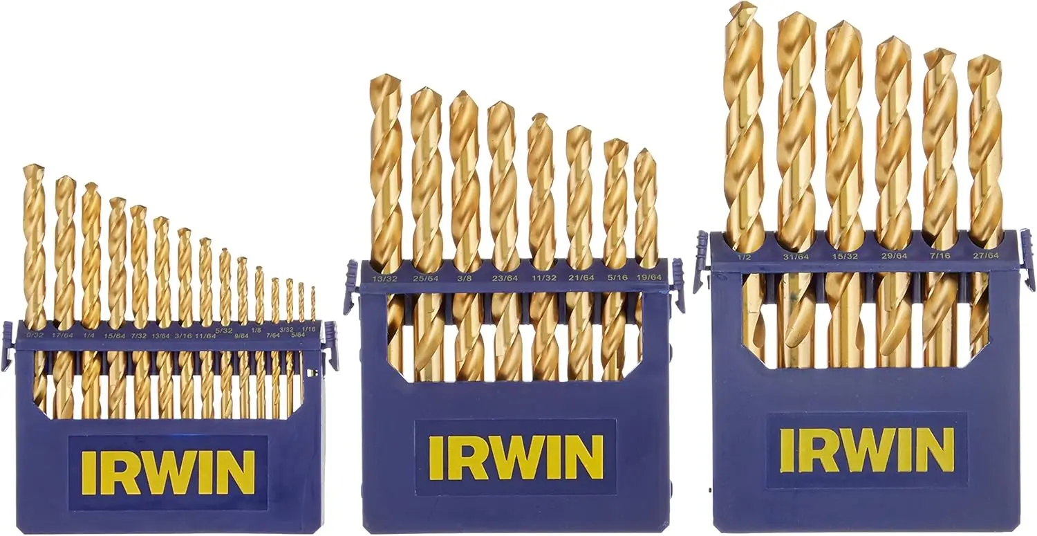 Tools IRWIN Drill Bit Set, Titanium Nitride Coated, 29-Piece (3018003)