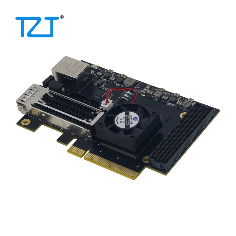 Плата разработки TZT XCKU5P, основная плата FPGA, встроенная флеш-память 128 Мбит, FMC, оптический порт QSFP28 100G, PCIE3.0