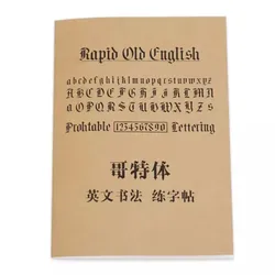 New Gothic English Copybook Calligraphy Zero-based Copying Exercise Book Artistic Font Quick and Beautiful Fonts