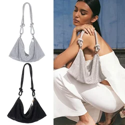 Shiny Rhinestone Dinner Bag Party Wedding Purses For Women Luxury Full-Diamond Crystal Handbag Shoulder Bag Sparkly Evening Bags