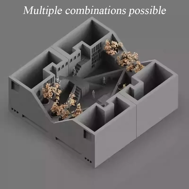 Concrete original designer pen holder personalized architectural industrial style, can be displayed in multiple combinations