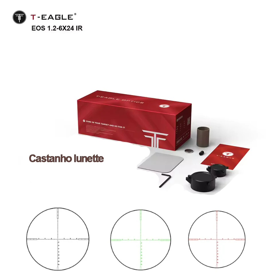 T-EAGLE EOS 1.2-6 X24 IR Tactical Riflescope Spotting Scope for Rifle Hunting Optical Collimator Air Gun Sight Red Green Light