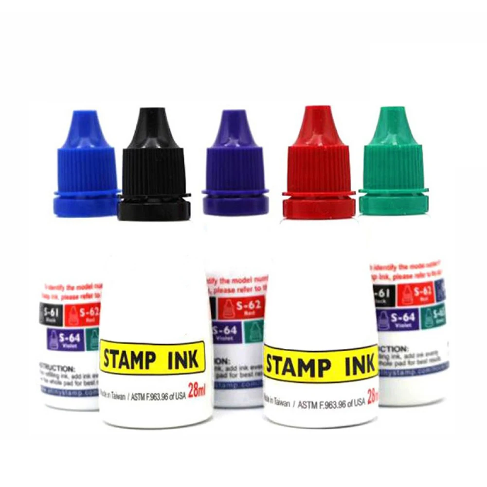 Tinta auto-tintante recarregável 25cc tinta à base de água projetada para aplicação precisa com todos os autoentintantes para selos