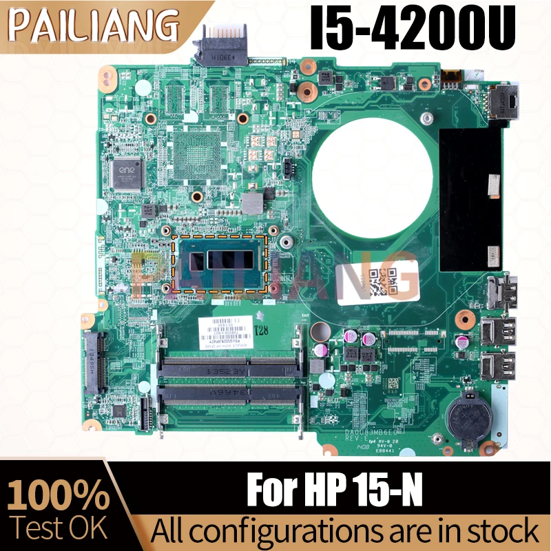 Imagem -02 - Placa-mãe do Portátil para hp 15-n Notebook Da0u83mb6c0 I54200u 732064001 Completo Testado