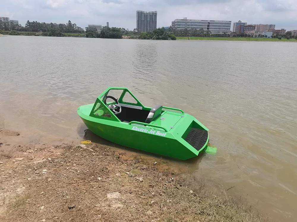 Barco a jato pequeno de alumínio, mini barco a jato elétrico