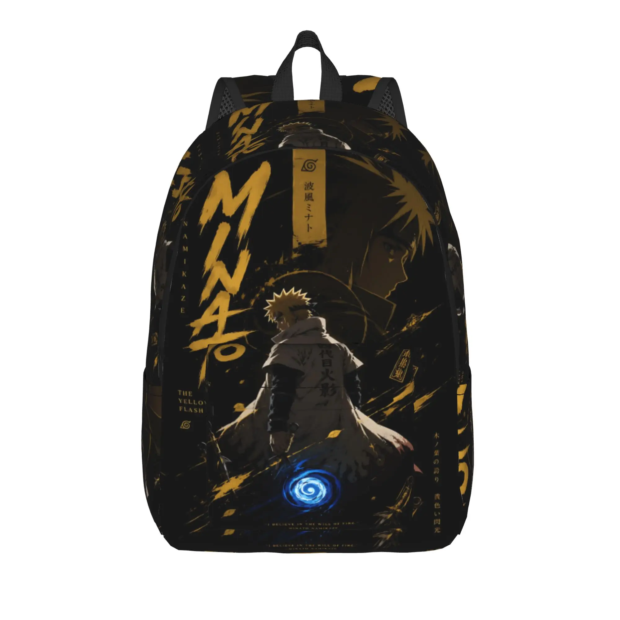 Fashion Naruto Anime Theme Backpack  Mochilas Versatile Campus Zipper Closure Rucksack