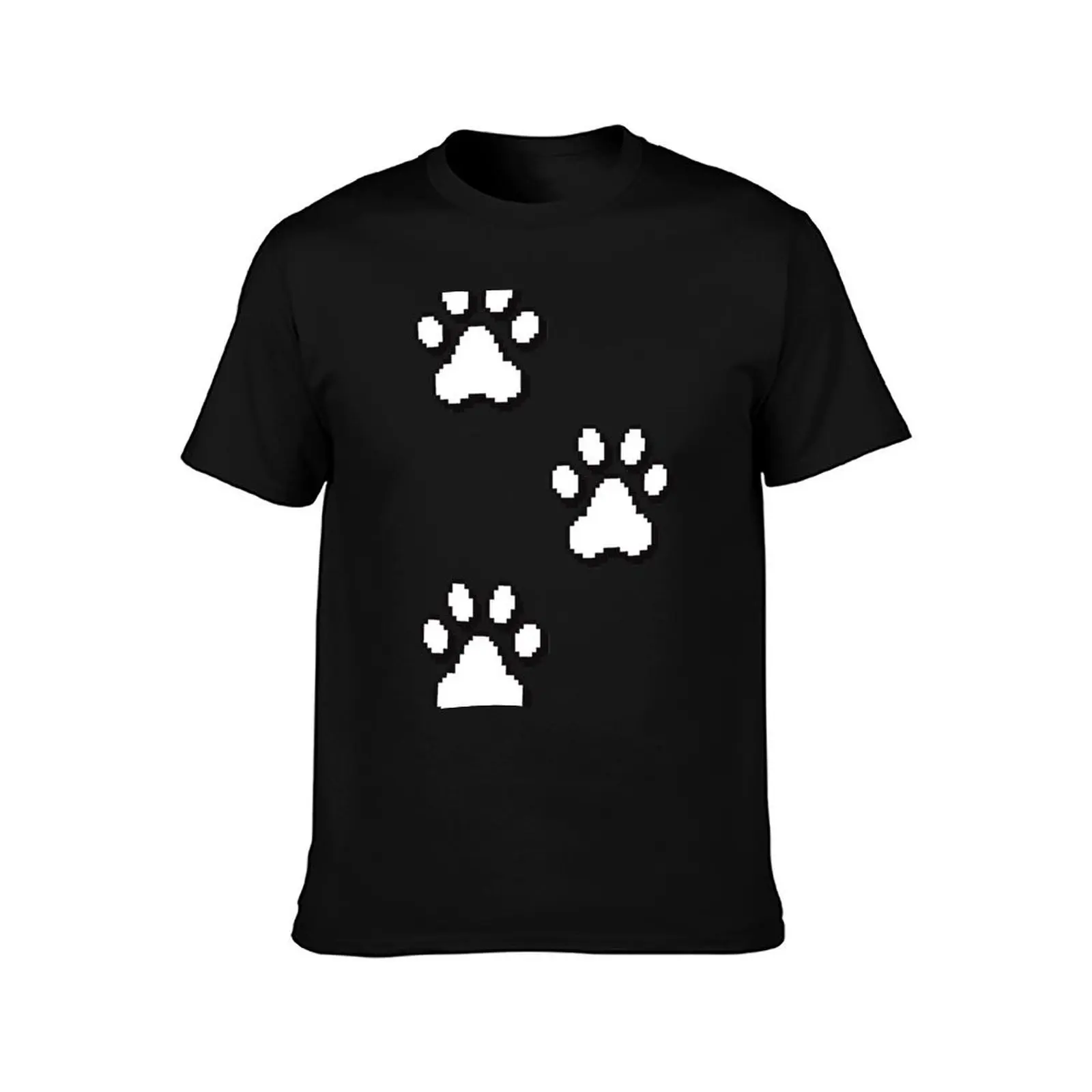 Pixel paw pads! T-Shirt Vintage Style Printed Top