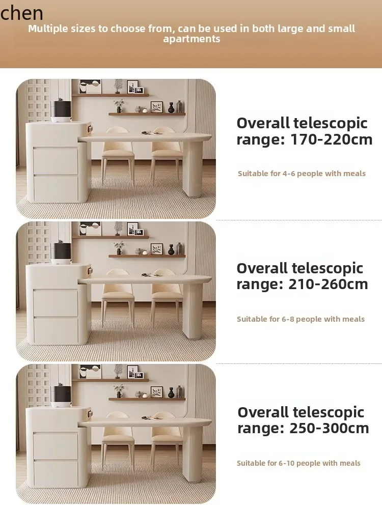 TQH6.22 retractable island table integrated simple household light luxury rock slab guide table