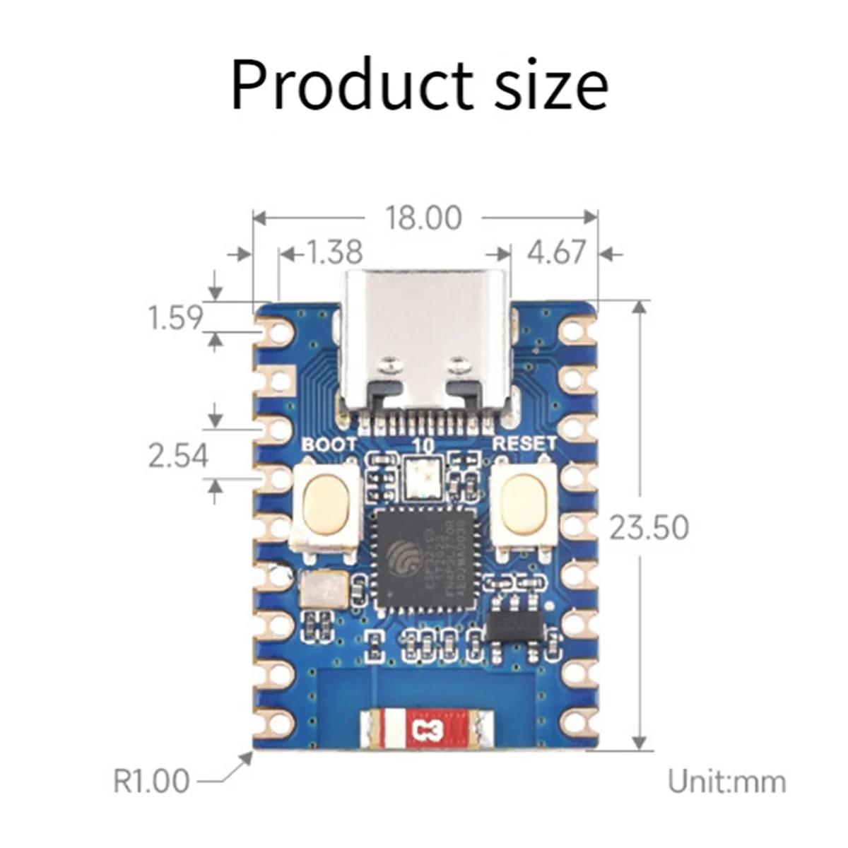 ESP32-S3-Zero Mini Development Board ESP32-C3FN Module Compatibility WiFi Bluetooth RISC-V Embedded Development Board