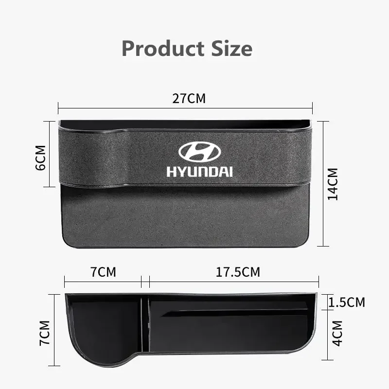 Car Seat Crevice Gaps Storage Box Phone Cigarette Pocket For hyundai Accent Azera Elantra ioniq Palisade Tucson Tuscani Veloster