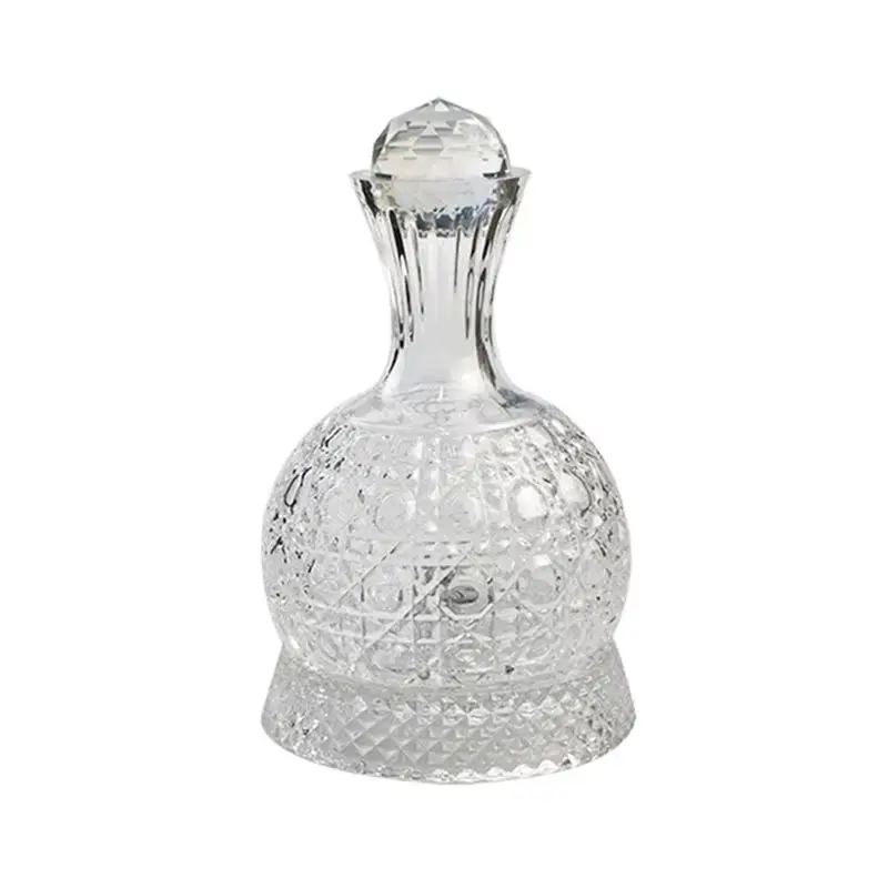 AEE4-Crystal Glass Cup For Wine, Rotation Tumbler, Wine Aerator, Decanter, Glasses, Mug, Creativegifts, 1500Ml Home Drinkware