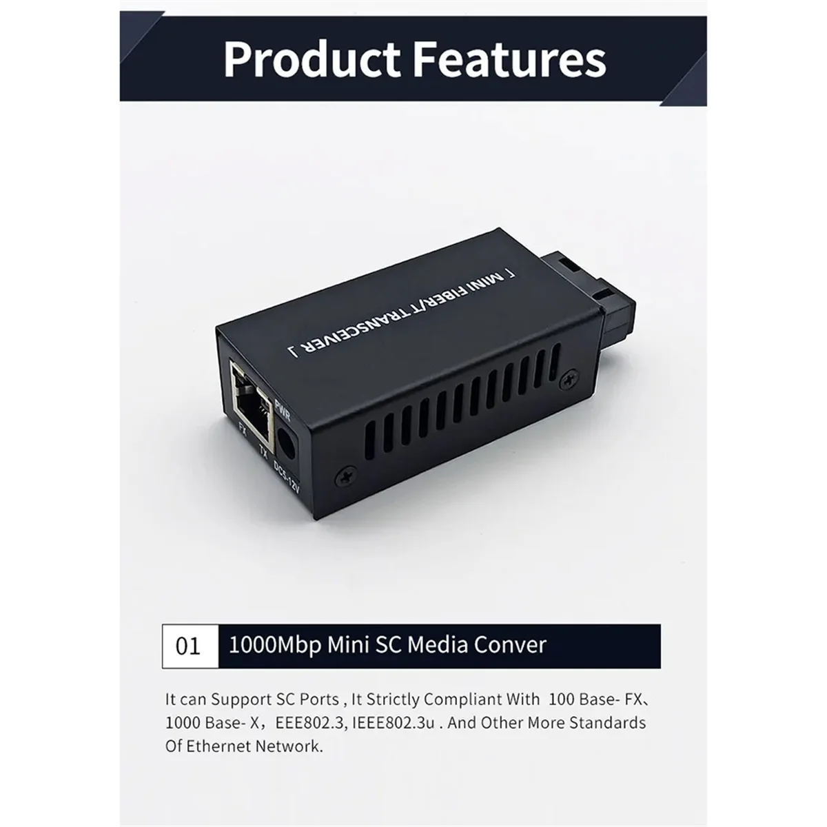 متفوقة! 1 زوج جيجابت 100/1000 متر A/B SC إيثرنت الألياف التبديل محول الوسائط Rj45 جهاز الإرسال والاستقبال البصري 20 كجم الألياف التبديل #5