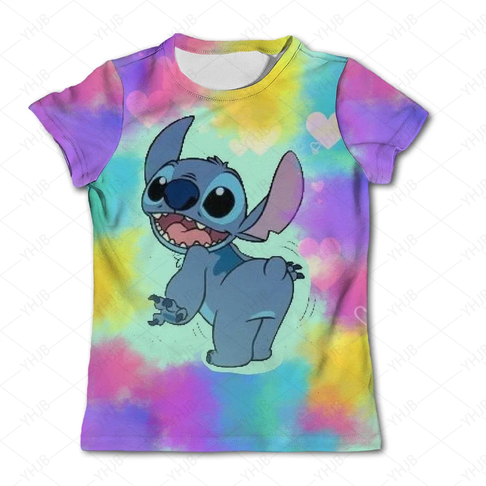 

It's My Birthday Disney Stitch T Shirt Europe Popular Kawaii Harajuku Women T-shirts Party Fashion Female Clothes Disneyland