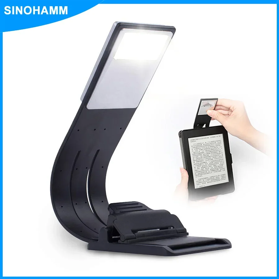 Bookmark Book-light 3Color-Temperature E-Book Kindle light Folding Rechargeable With Clip-On Stepless Dimming Bed Readling Lamp