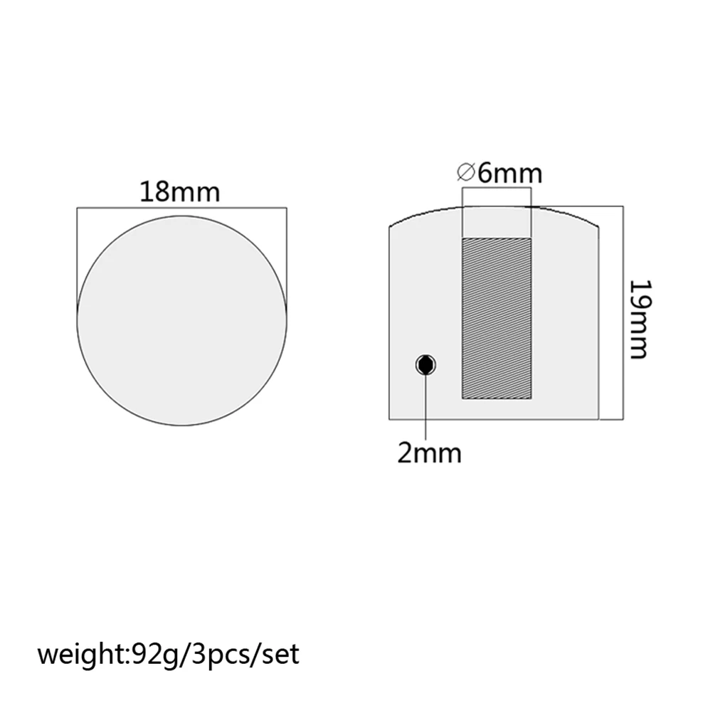 

3Pcs Black Guitar Control Knobs Durable Volume Tone Replacement for Bass Long Lasting Use Gd107 Guitar Control Knob