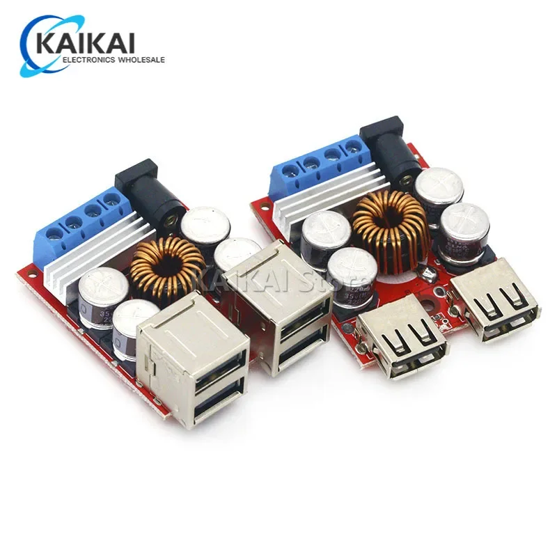 DC-DC Vehicle Charging Board 8V-35V 5V 8A Power Supply Depressurization Module 2 4 port USB Output mobile Charger