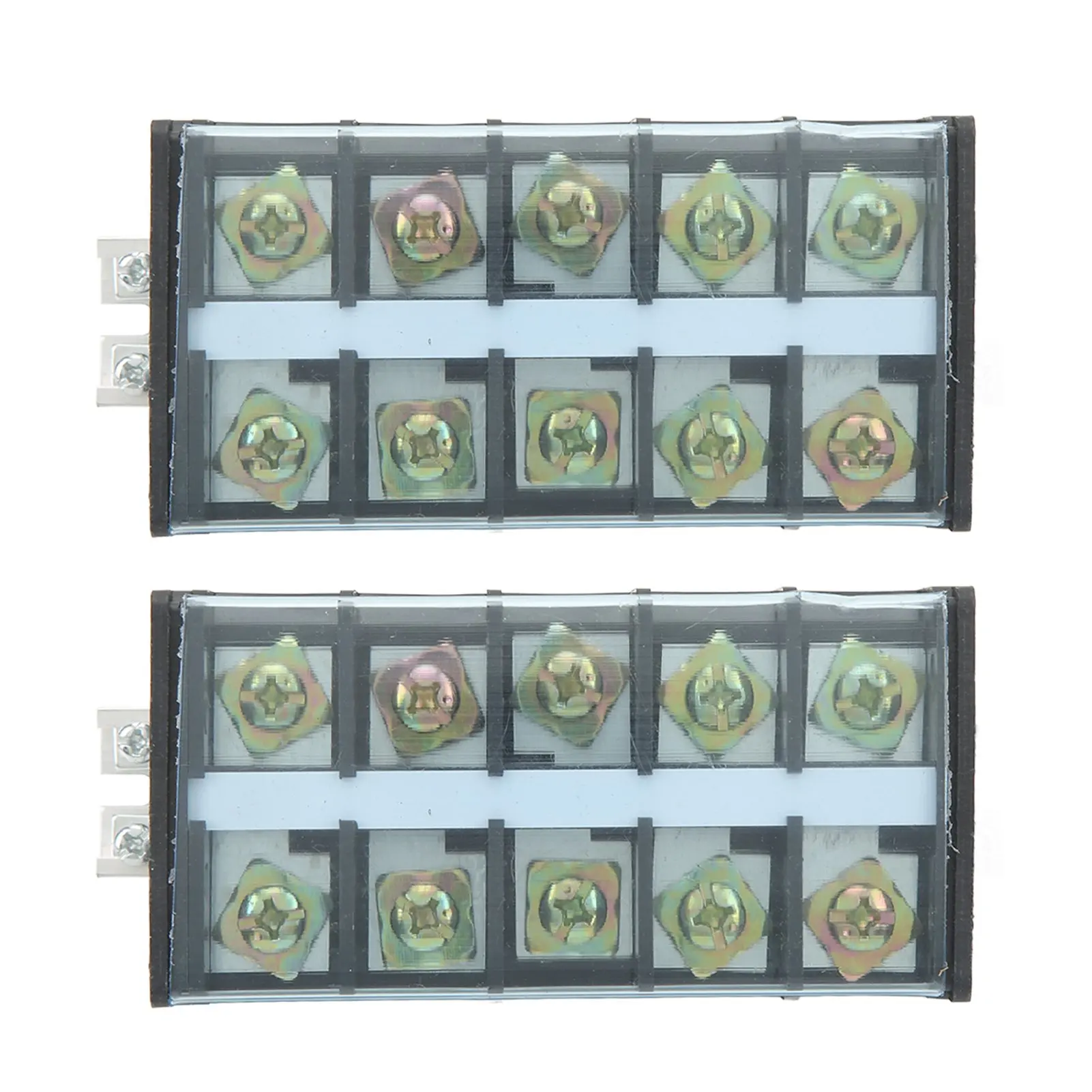 2pcs Double Row Terminal Strip 660V 100A Wire Barrier Block for Power Distribution System