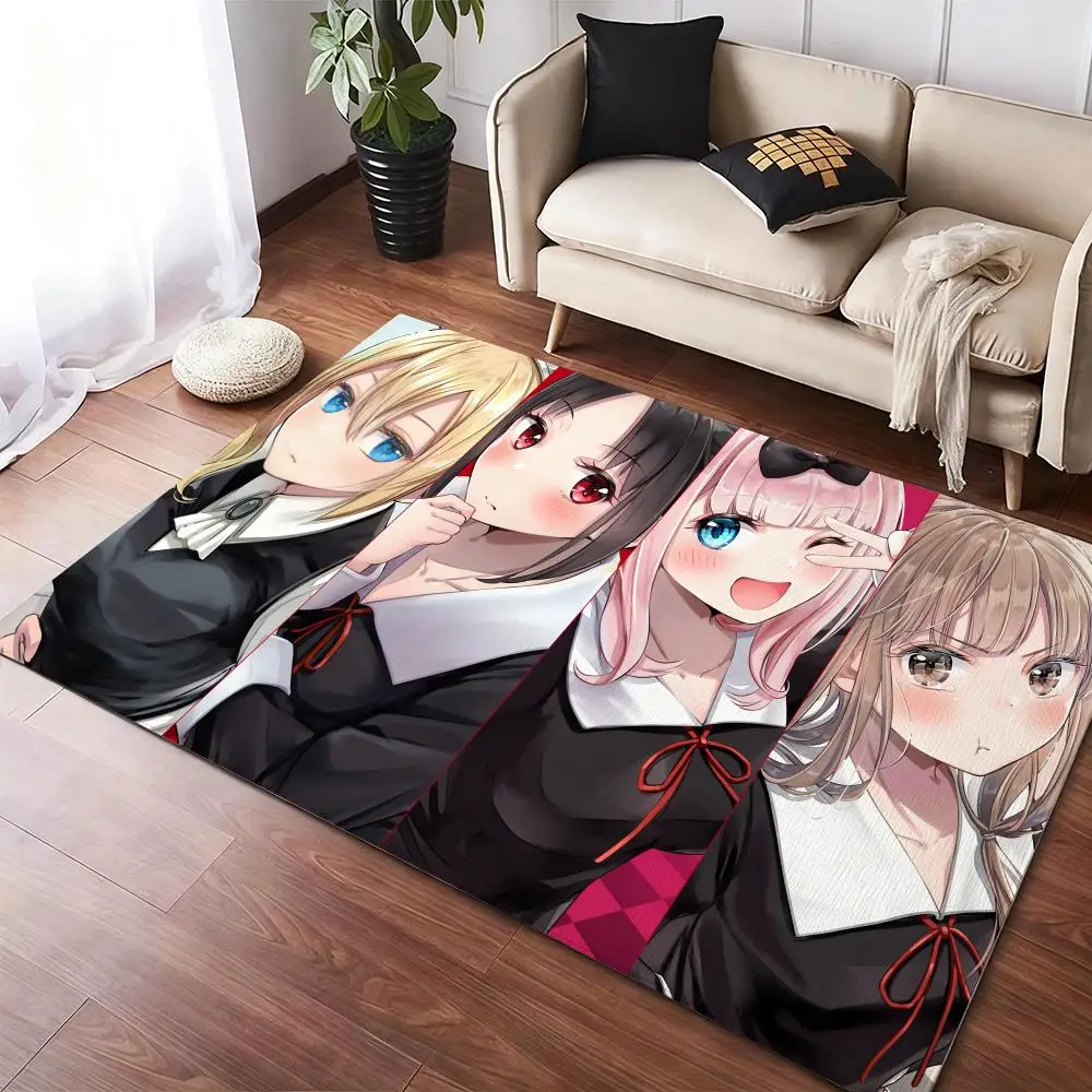 

Kaguya-sama l-love is war Floor Mat Soft Thickened Non-Slip Door Mat for Living Room Home Decor Flannel Rugs
