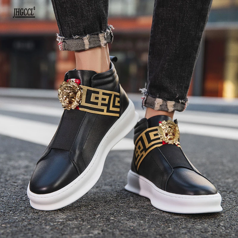 Nuovi uomini Casual designer di lusso nero scarpe da uomo mocassini maschili high-top luxury brand shoes accessori di bellezza scarpe casual P26